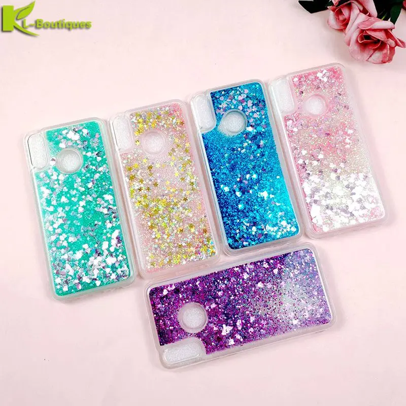 

Huawei P Smart 2019 Case on For Huawei P Smart Psmart 2019 Cases Fundas 6.21 inch Glitter Dynamic Liquid Soft Back Cover Coque
