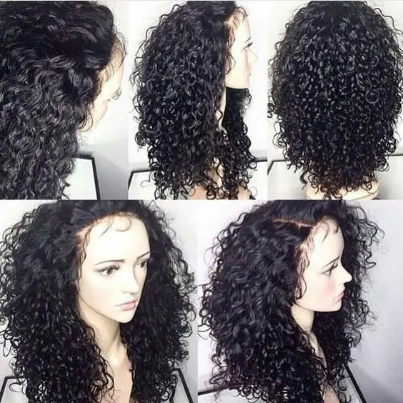 

High Quality Afro Kinky Curly Lace Front Wig  Black Synthetic Lace Front Wig Cute Synthetic Curly Wig for Woman with Babyhair