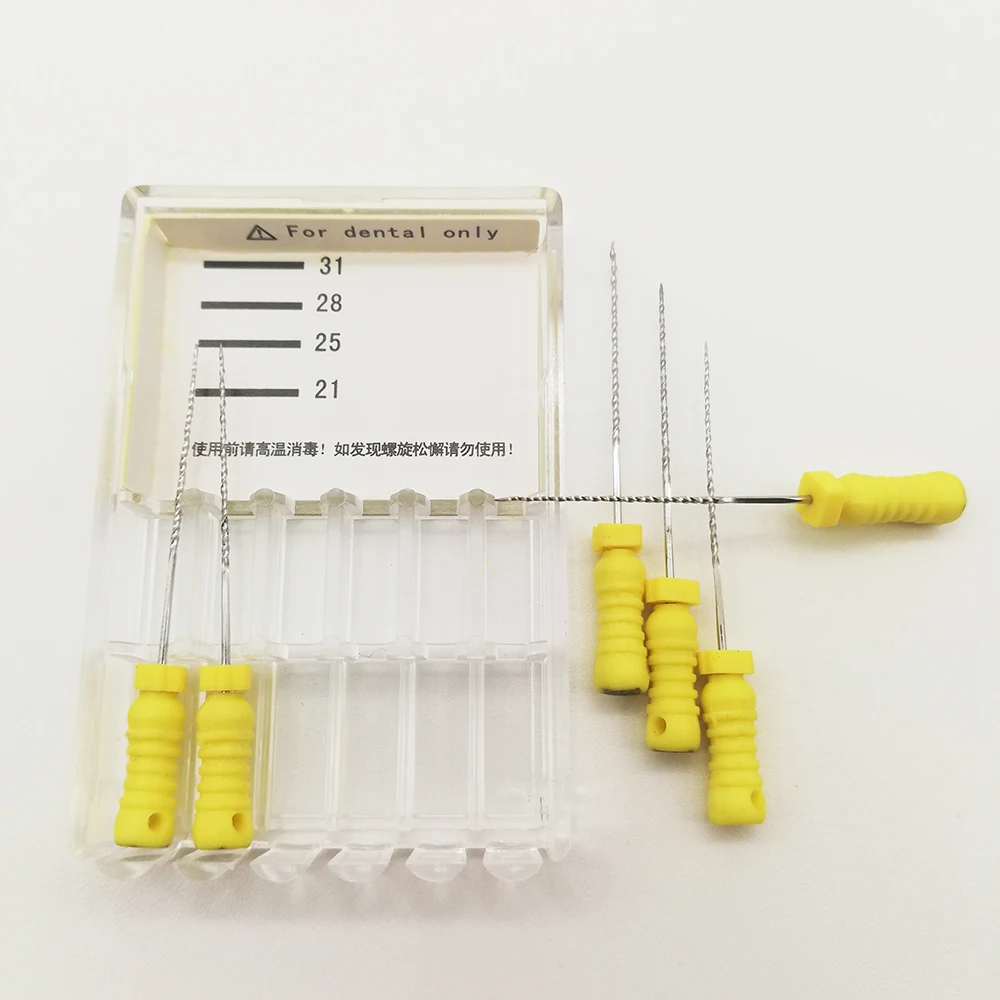 6 шт./упак.#20-25 мм Стоматологическая Файлы к корневого канала эндо файлы стоматологических инструментов ручной файлы Нержавеющая сталь K файлы стоматологии лабораторные инструменты
