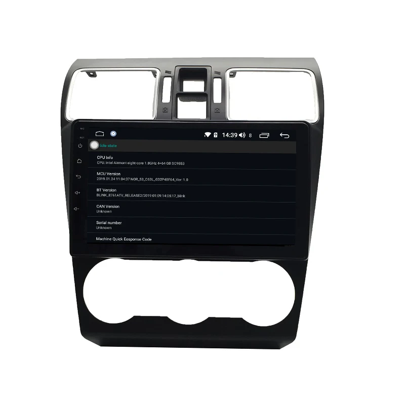Best 1 din android 9.0 8-core 4+64G IPS Screen car radio gps navigation Multimedia Player for Subaru WRX 3