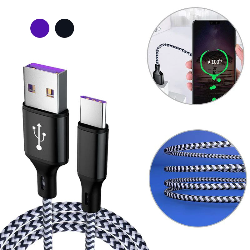 LANCASE USB C Quick Charge 3 0 5A Type кабель для Huawei Mate 20 Pro/P20 Lite 1 Быстрая зарядка передачи данных