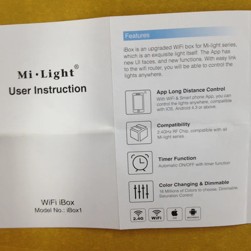 Светодиодный контроллер Mi light WIFI iBox Smart 2 4G Dimmber для приложения RGBCW 5050 Бесплатная