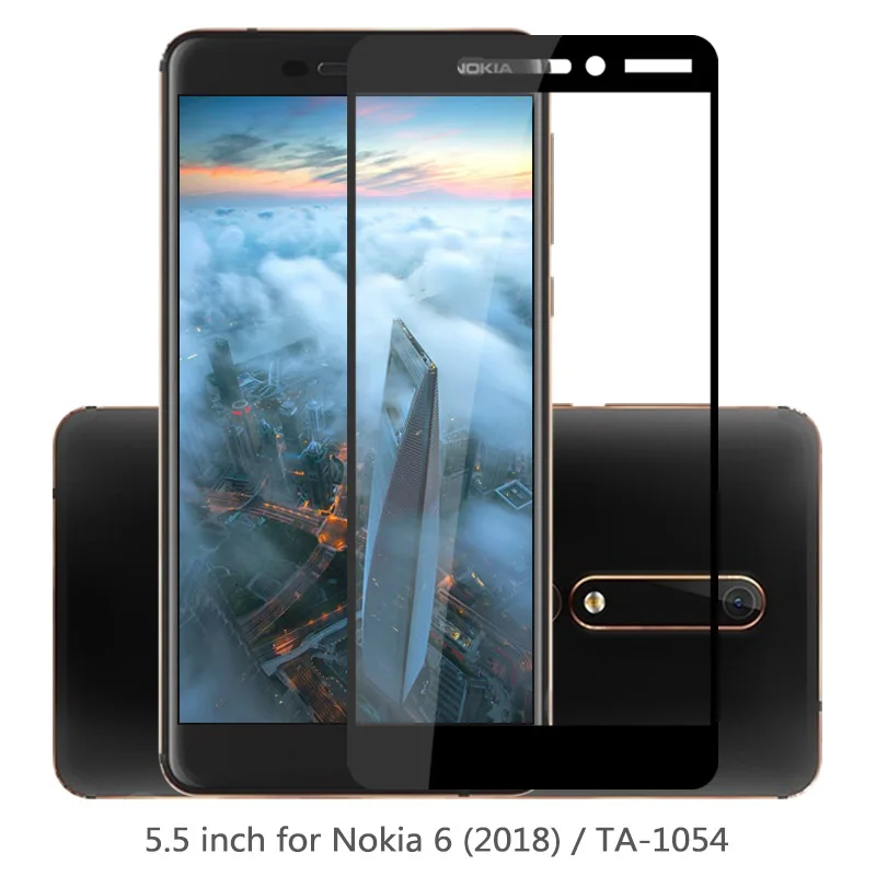 Для Nokia 6 2018 закаленное стекло второе поколение 2th полное покрытие Защита экрана