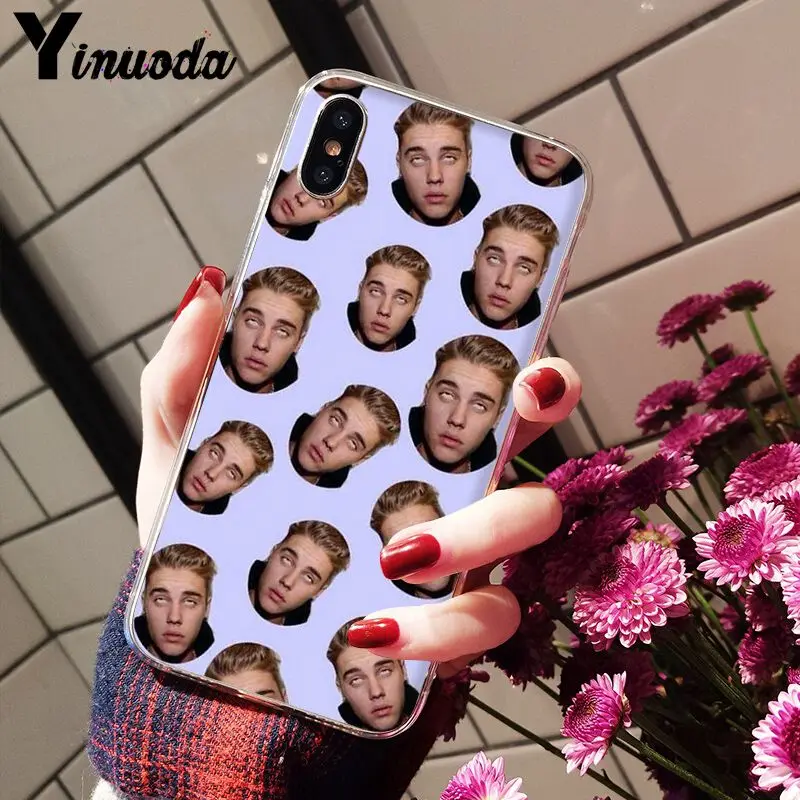 Yinuoda Justin Bieber Smart Cover Transparent Soft Shell Phone Case for Apple iPhone 8 7 6 6S Plus X XS MAX 5 5S SE XR Cover