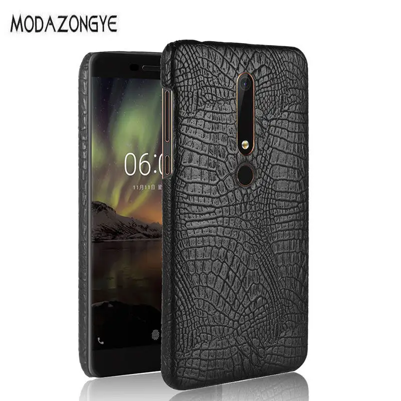 Для Nokia 6 1 чехол 2018 5 Роскошный PU кожаный твердый пластиковый на заднюю панель для