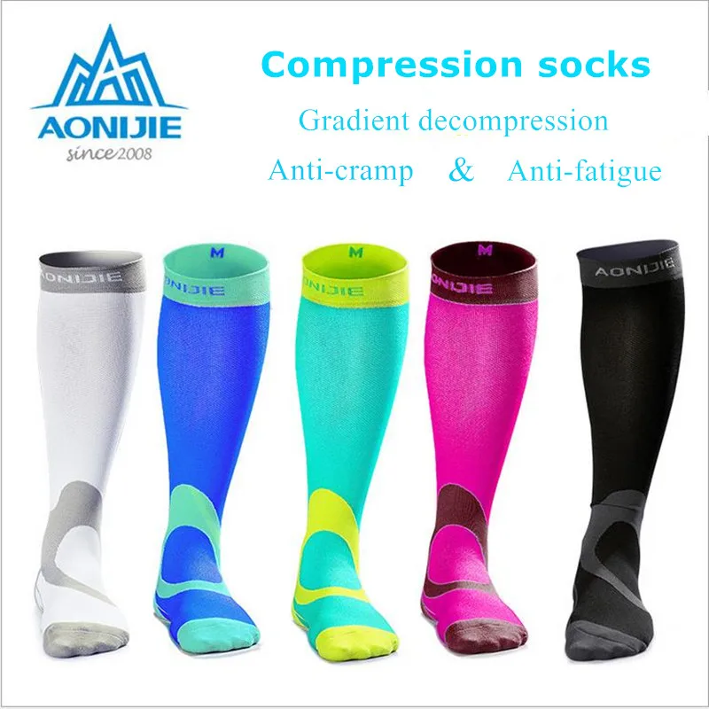 AONIJIE Runing Компрессионные гольфы для бега мужские велосипедный носок Calcetines Ciclismo Hombre носки для велоспорта Компрессионные носки для бега