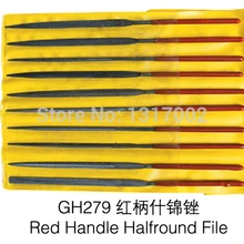 5*180 мм 10 шт. красная полукруглая ручка для напильника, золотые стоматологические инструменты для золотого золота, игла для фиксации ювелирных изделий, ювелирные изделия для гравировки