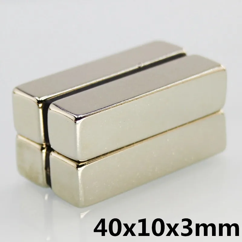5 шт. 40x10x3 мм N35 Супер сильный маленький 40*10*3 неодимовые магниты редкоземельный