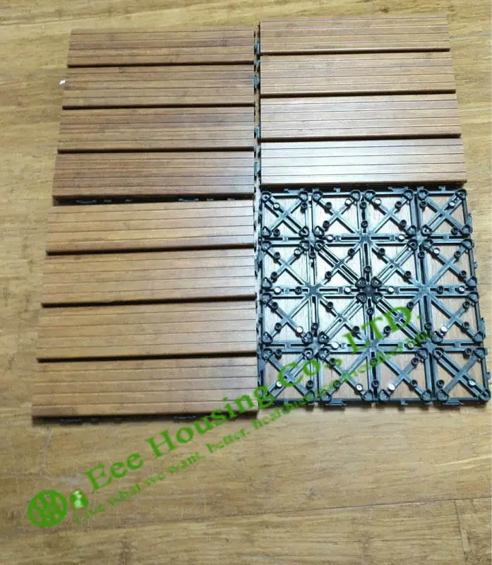 Outdoor Bamboo Floor Tiles, 300x300x25mm Bathroom Floor Tile For Sale, Garden Decking Tile Bamboo Tile Flooring Design Ideas