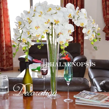 

90 cm/35" Elegant Artificial Phalaenopsis Flowers Butterfly Orchid Bouquet For Christmas Home Ornament Party Decorations