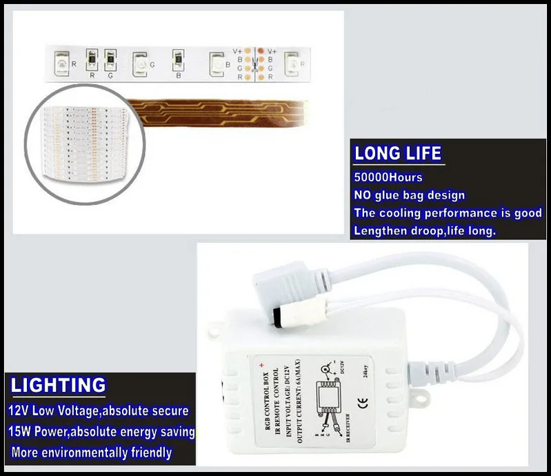 Светодиодный светильник 5 м 10 м DC12V SMD 3528 60 Светодиодный s/M не водонепроницаемый светодиодный RGB лента Праздничная лента для украшения дома Светодиодная лента