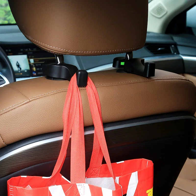 

2x Car Headrest Seat Hook Holder Hanger Bag Organizer Vehicle Coat Hanger Universal Storage Auto Fastener