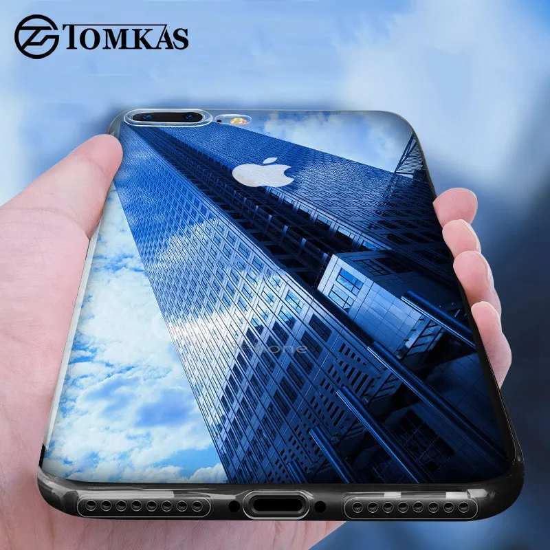 Tomkas Прозрачный чехол для iPhone X iphone 8 7 6 5S Чехол ультра тонкий Роскошные крышка