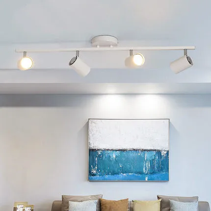 Us 41 47 24 Off Nordic Living Room Tv Background Wall Ceiling Mounted Led Track Lights Clothing Store Cloakroom Ceiling Spotlight In Ceiling Lights