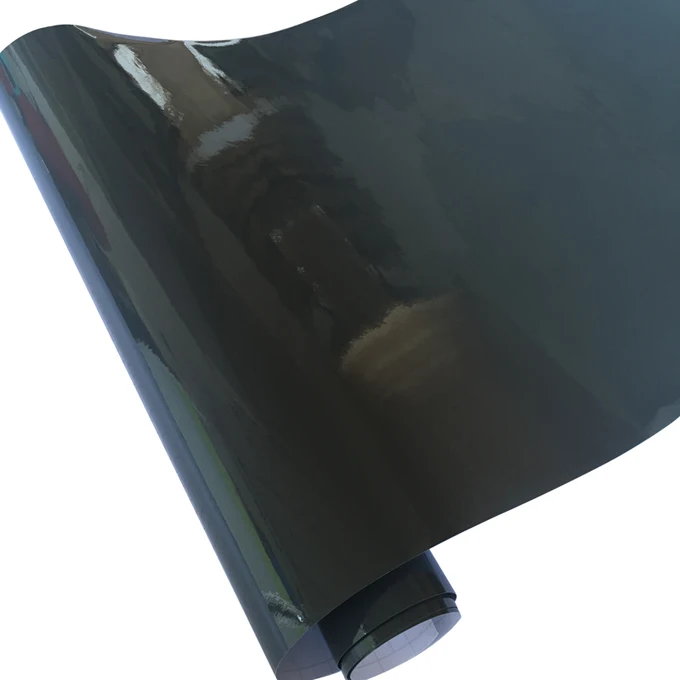 Высококачественная черная глянцевая виниловая пленка фортепиано автомобиль Лодка грузовики компьютер телефон Глянцевая Обертка клей воздух без пузырьков для автомобиля оберточная бумага - Название цвета: Cement Grey