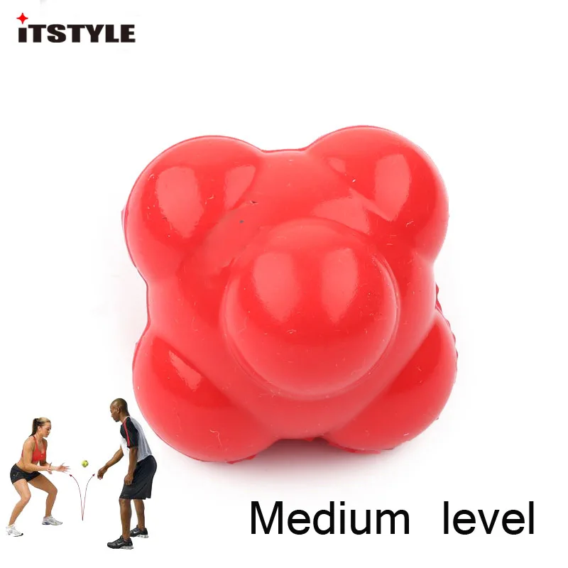 

ITSTYLE Silicone Hexagonal Ball Solid Fitness Agility Coordination Reflex Exercise Workout equipment Training Reaction Ball