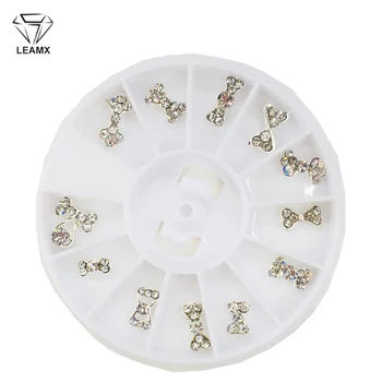 

LEMAX Mix/Box Rhinestone Bow Nails Art Decorations 3D Crystal Bow Tie Metal Nail Jewelry Accessories DIY Nail Tips Manicure L477