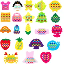 Воображение творчество развивающий Сделай ручной работы мультфильм животные ручной работы обучающий Threading Pegboard Дети ремесла бизиборд для детей аквабитсц для детей наборы бизиборд для малышей игрушки для детей