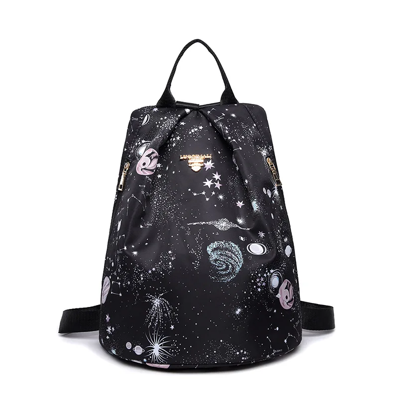 Звездное небо Печать Оксфорд для девочек-подростков рюкзаки водостойкие кражи от путешествия рюкзак школьные сумки с кошельком Mochila