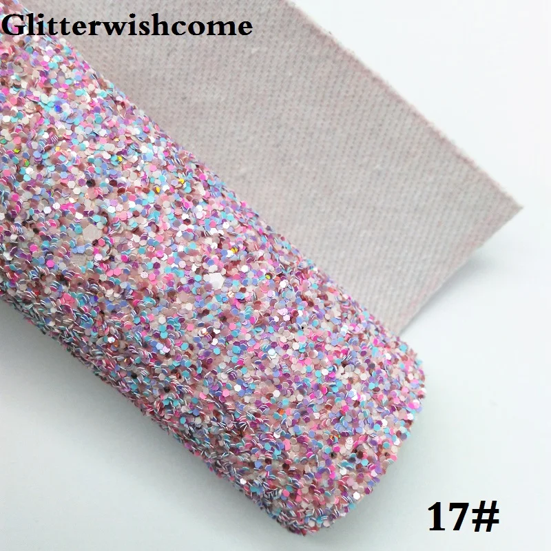 Glitterwishcome 21X29 см A4 Размеры синтетическая кожа, ультра с эффектом блестящей кожи, блеск, FauxLeather виниловые обои для банты, GM068A - Цвет: 17