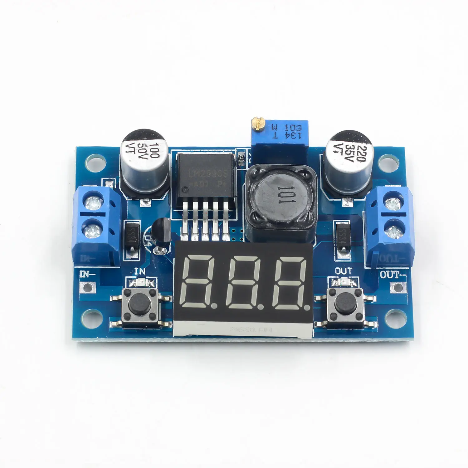 DC понижающий модуль LM2596 DC/DC 4 0 ~ 40V до 1 25 37 V Регулируемый регулятор напряжения со