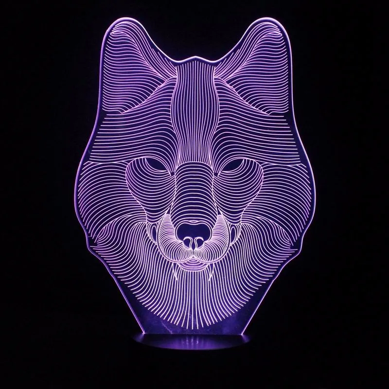 Светодиодная лампа с акриловой панелью 14 х20 см 7 цветов|3d led lamp|kids room lamproom lamp |