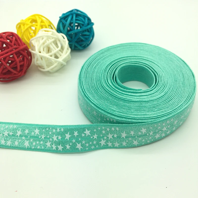 5yds/lot 5/8 &quot(15 мм) Широкий Голубой Многоцелевой Печатных ЗВЕЗДЫ Раза По Сравнению
