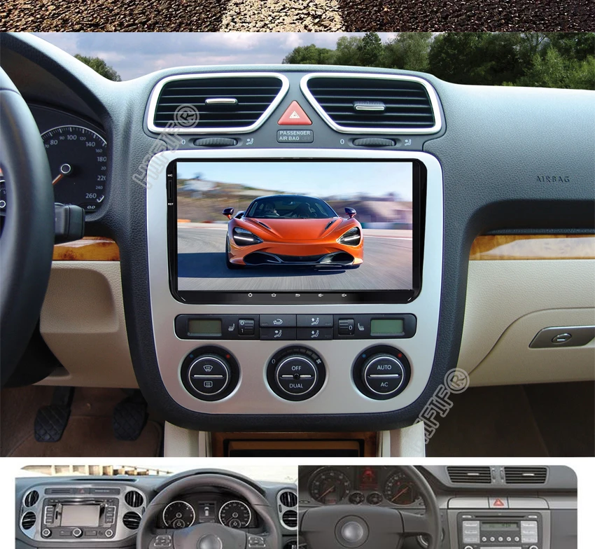 Cheap HIFIF 8 Core 2 din Android 8.0 9" Car Radio player For VW GOLF 5 Golf 6 POLO PASSAT SKODA CC JETTA TIGUAN TOURAN GPS Navigation 3