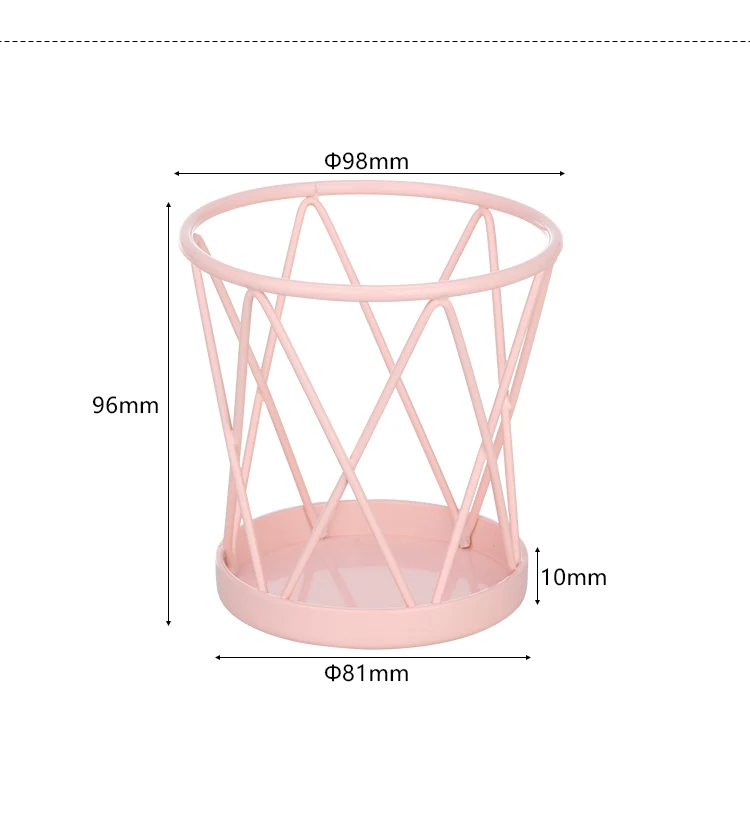 Никогда не Макарон розовый металлический держатель ручки Карандаш чашки канцелярские принадлежности сетка стол организатор аксессуары
