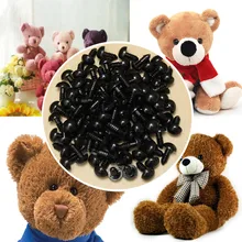 100Pcs Bag DIY Doll font b Toy b font Eyes 12mm Black Plastic Safety Eyes Puppets