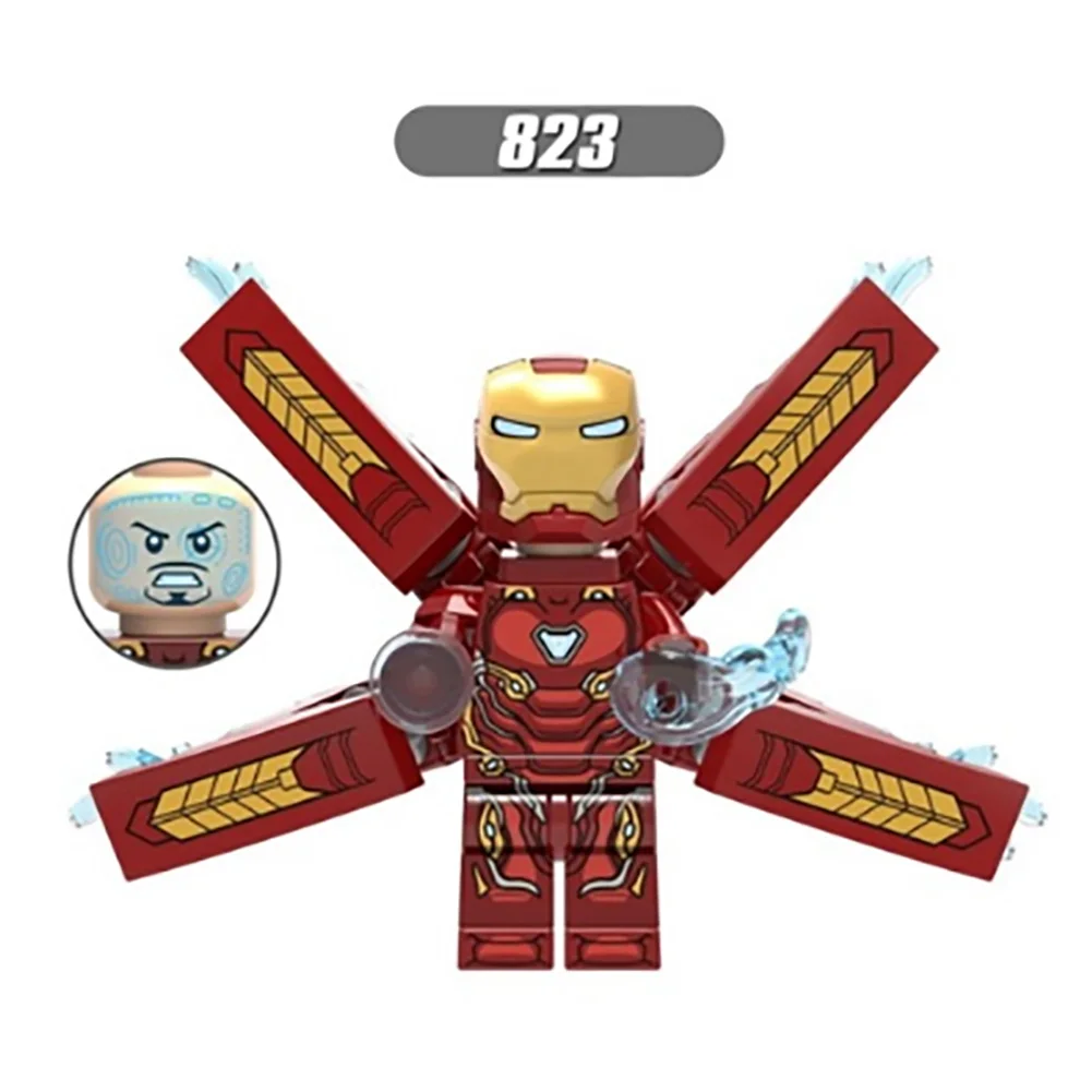 LegoING Super Heroes Marvels Avengers Captain Marvel Iron Man figures Black Panther Hulk Loki Building Blocks bricks kids toys