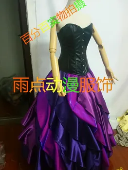 

New The Little Mermaid Dress Sea Witch Ursula Princess Dress Cosplay Purple Costume Custom Made Free shipping