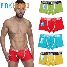 Pink Heroes боксеры Недавно Дизайн Для мужчин удобные мужские Мальчики Хлопок нижнее бельё для девочек Прямая, Ropa interior feb30