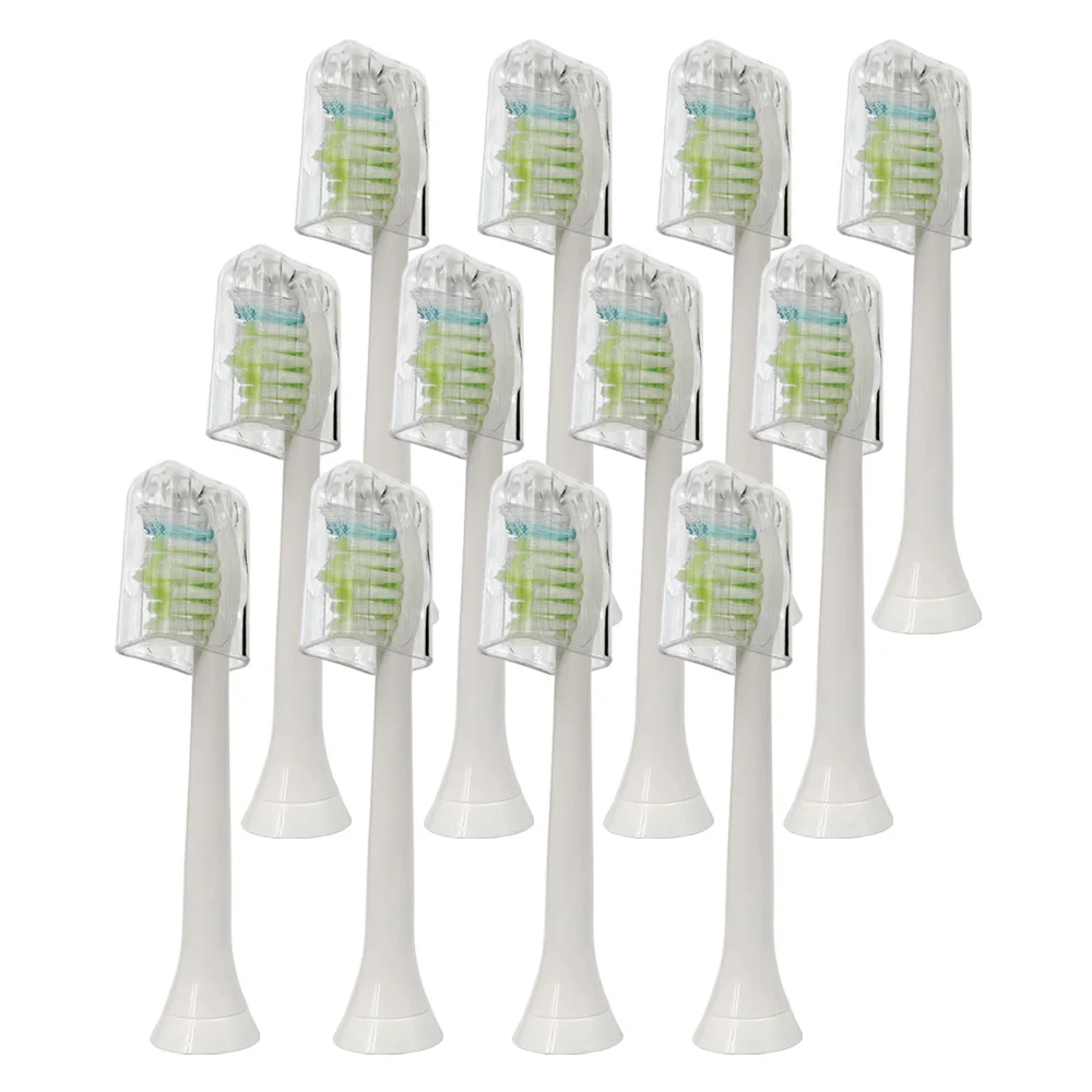 

12PCS Electric Tooth brush heads with cover HX6064 For PHILIPS Diamond Hydro Clean Pro HX6930 HX6730 HX6530 HX9342 Sonicare R710