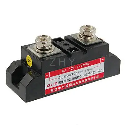 

DC to AC Single Phase Solid State Relay SSR 150A 3-32V DC 1200V AC