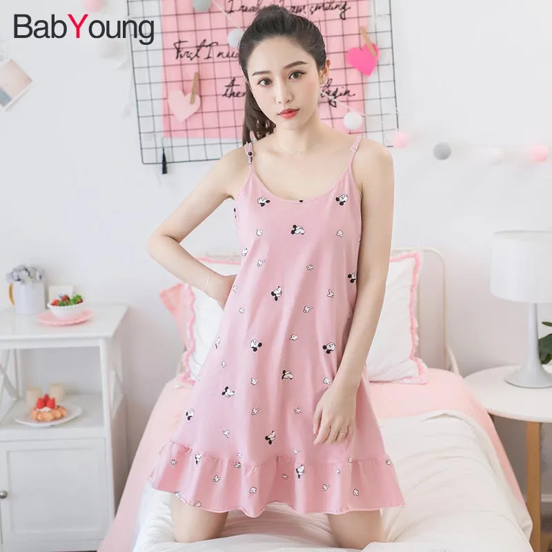 Nightdress Female Summer Short Skirt 