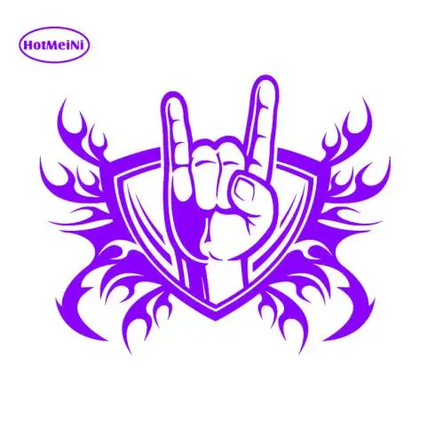 HotMeiNi Rock Shield Fire Symbolism музыкальные виниловые наклейки на автомобиль для оконного