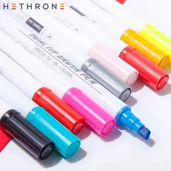 

Hethrone 48/60PCS Colors FineLiner Drawing Painting Watercolor Art Markers Pen Double Tips Brush Pen Kids Graffiti pen sets gift