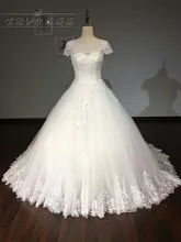 Real Bride Sexy Backless Vintage Lace Beaded Wedding Dress 2017 Bridal Gowns Modest Plus Size Wedding Dress Robe De Mariage 2017