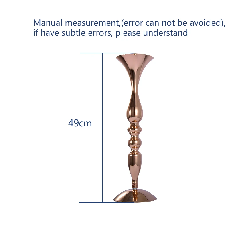 10 шт./лот 48 см золотые металлические подсвечники Подставка цветы ваза-подсвечник T Road Lead Candelabra Свадьба