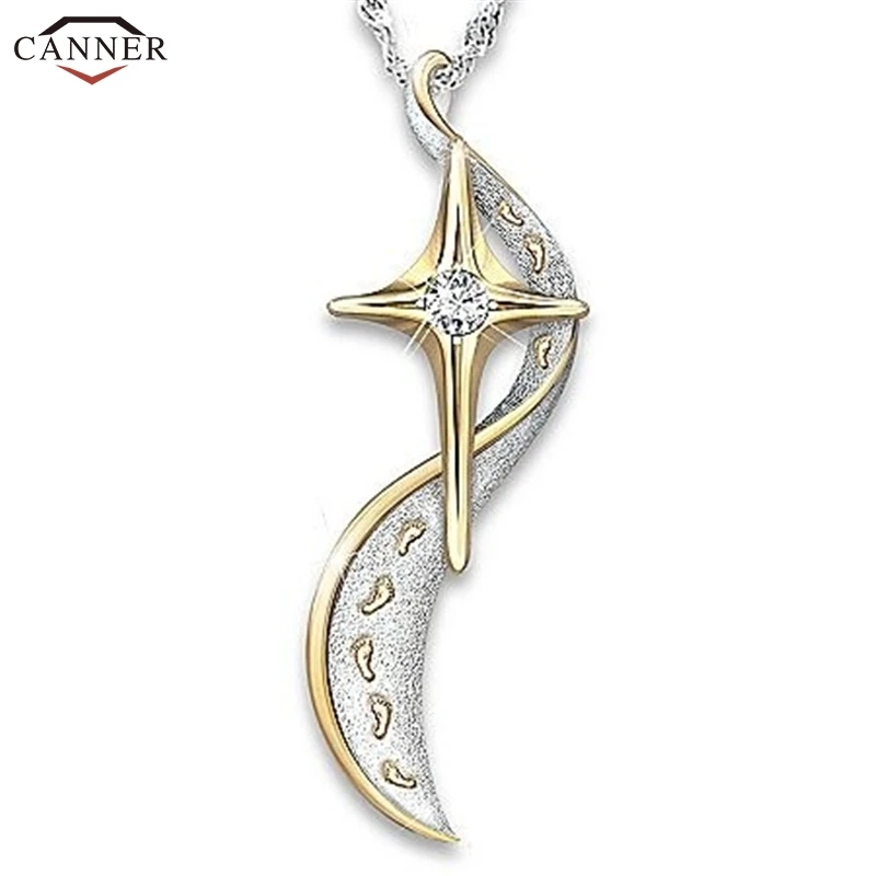 Shiny Cubic Zirconia Necklace Women Silver Gold Color Cross Pendant Necklace Female Short Chain Necklace Christian Jewelry H30
