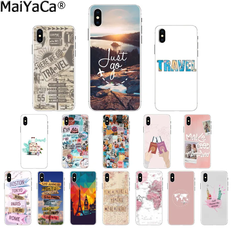 

MaiYaCa Travel around the world Novelty Fundas Phone Case Cover for iPhone 5 5Sx 6 7 7plus 8 8Plus X XS MAX XR
