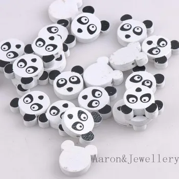 

50pcs giant panda picture Wooden Spacer Beads For kids Jewelry 20mm MT1417