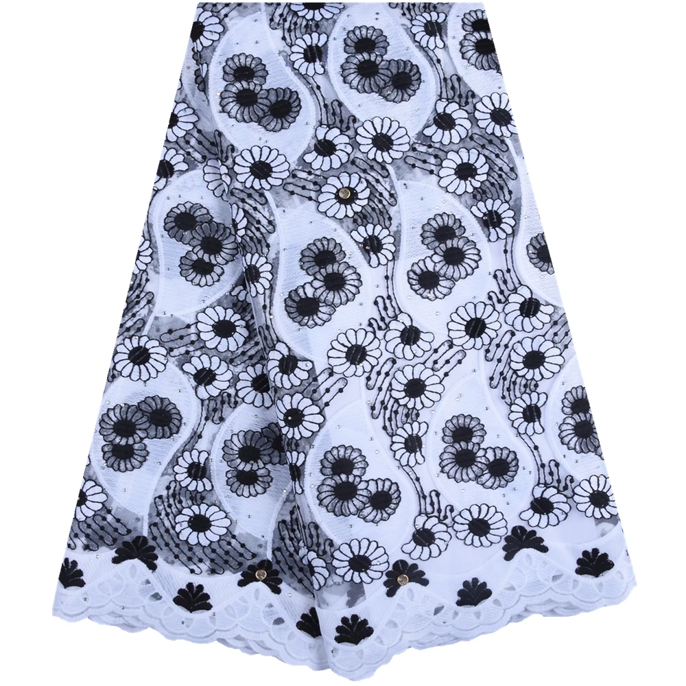 

African Lace Fabric 2019 Embroidered French Laces Fabric High Quality French Tulle Lace Fabric For Wedding Party Dress A1603