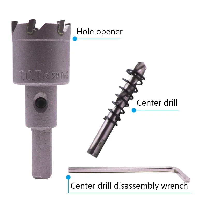 TCT твердосплавный материал HSS сверла отверстие пилы Набор для нержавеющей стали чугунные панели металлический сплав режущие инструменты 16-120 мм