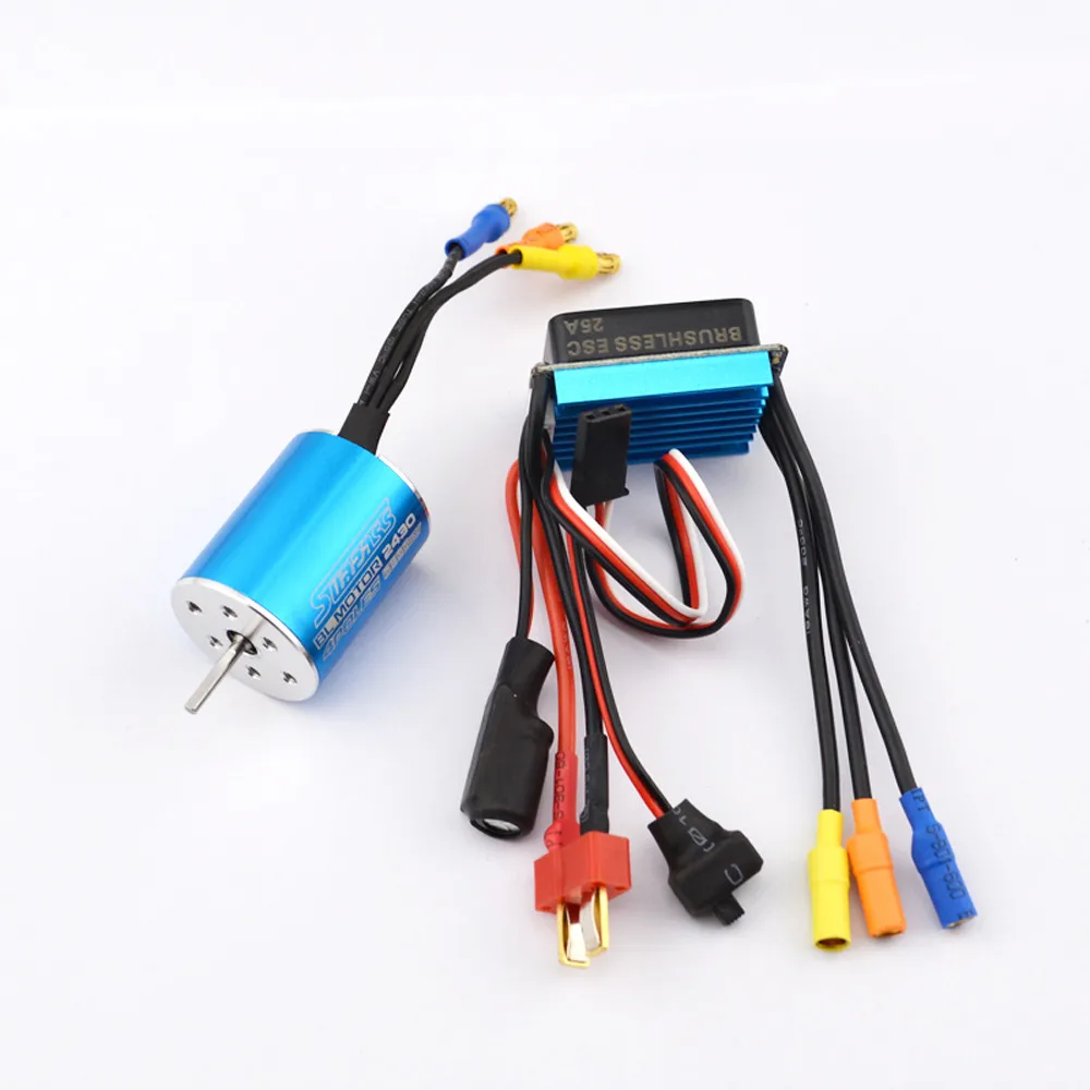

MOTOR CLASSIC BRUSHLESS SENSORLESS BL 2430 7200KV + Sensorless 25A Brushless ESC 6.10