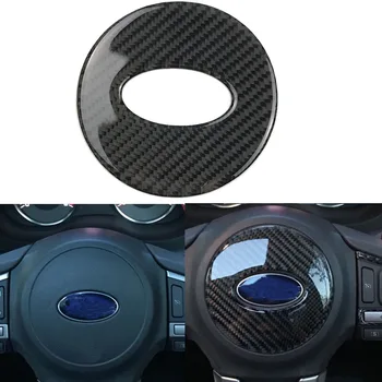 

3D Carbon Fiber Steering Wheel Trim Decal Button Sticker Cover Fit for Subaru BRZ 2D 2 Door Coupe 13-17