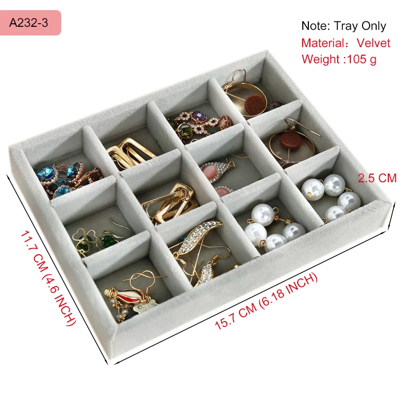 М коробка для хранения ювелирных изделий Контейнер для макияжа бусины органайзер для хранения украшений держатель для косметики акриловый контейнер C227 - Цвет: A232-3