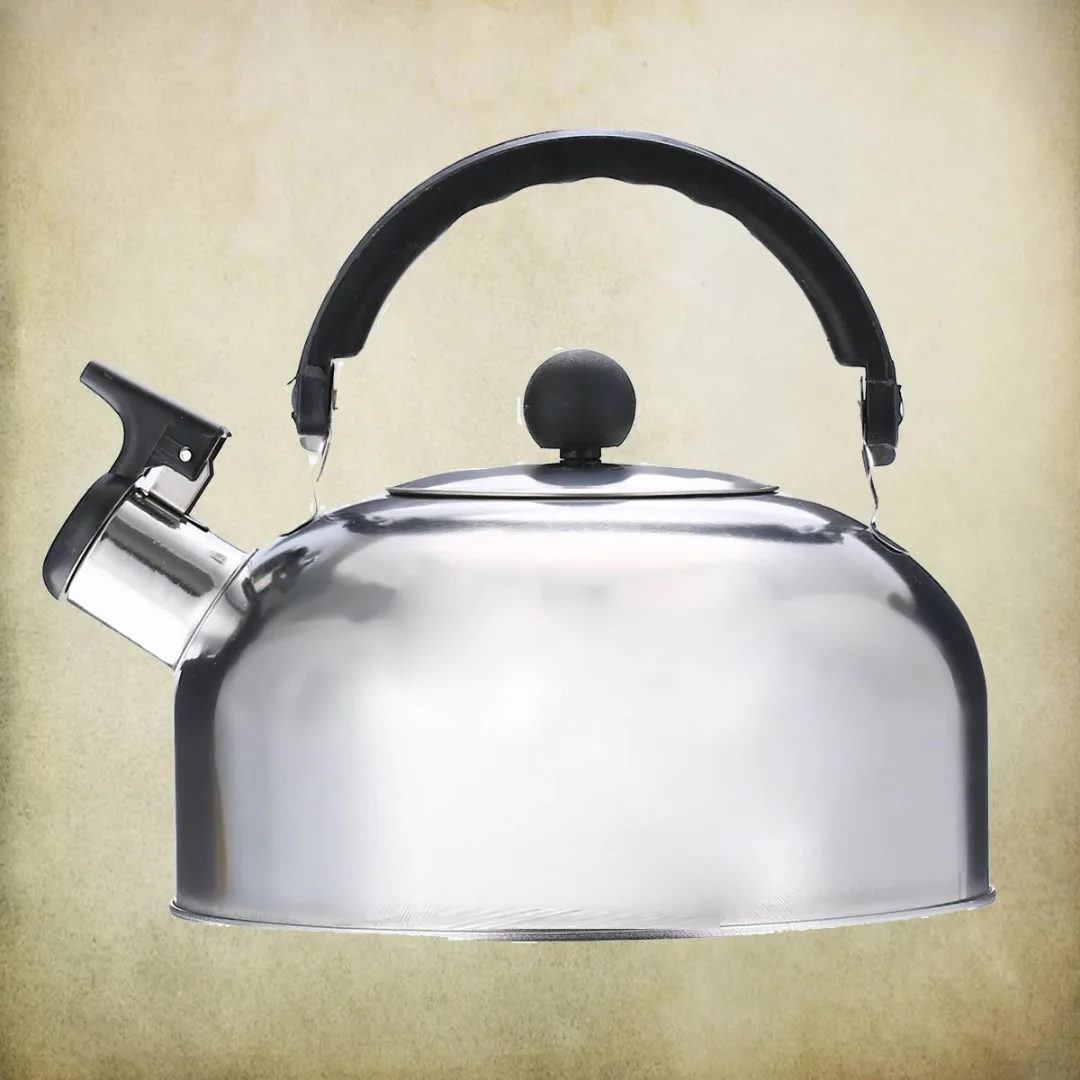 JX-LCLYL 2L Stainless Steel Whistle Tea Kettle Water Pot Heat Assitant Handle Silver New