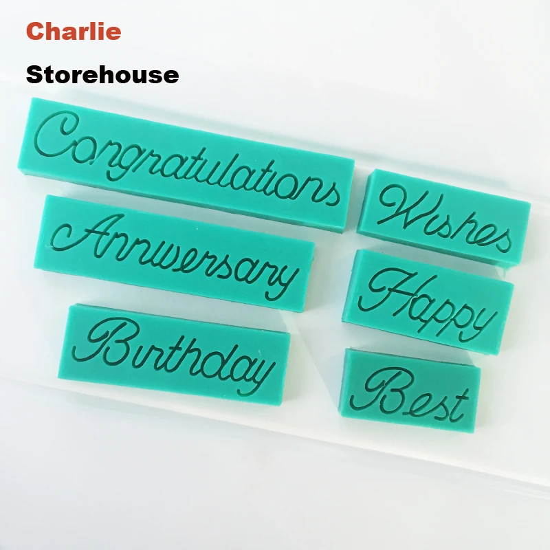 Silicone Gateau Moule Meilleurs Voeux Joyeux Anniversaire Anniversaire Felicitations Lettres Decorations Outil Diy Sucre Artisanat Chocolat Moule Aliexpress